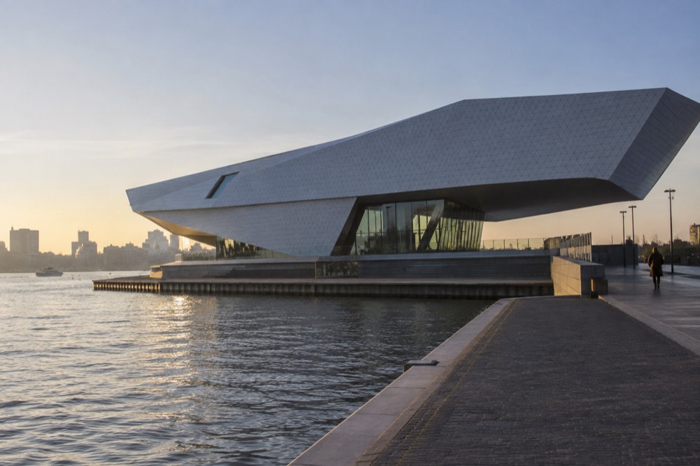 The Eye Filmmuseum building on the north bank of the IJ waterfront in Amsterdam