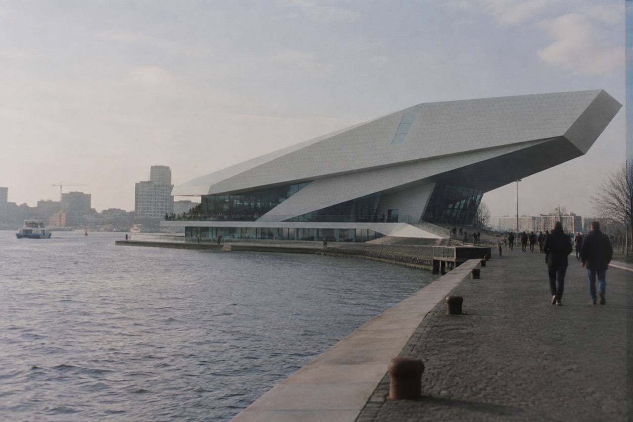 The Eye Filmmuseum building on the north bank of the IJ waterfront in Amsterdam