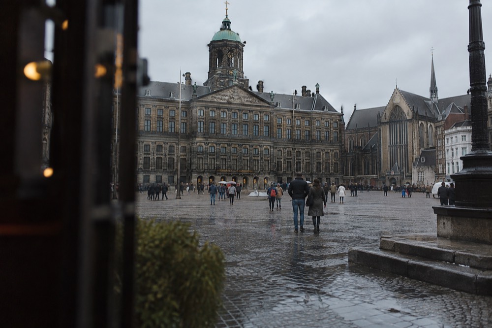 Late afternoon light on the buildings around Dam Square