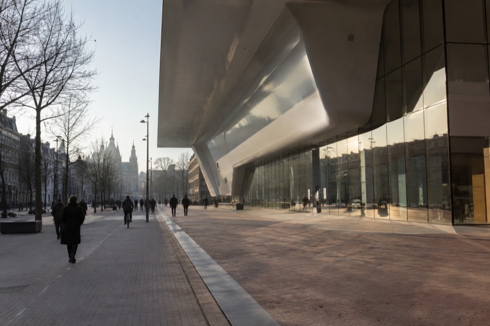 Late afternoon light on the buildings around Stedelijk Museum